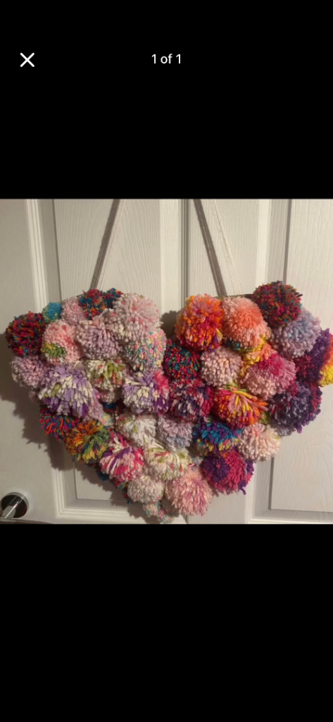 Assorted handmade Pom Pom wreaths 