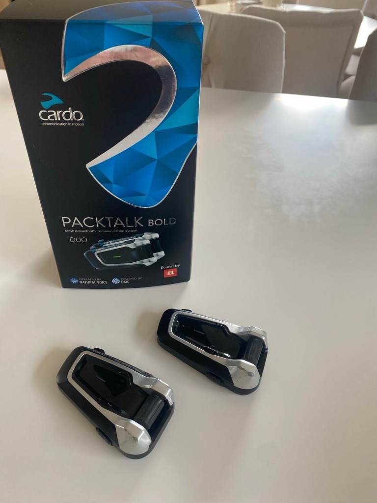 Cardo PackTalk Bold Duo intercom system for sale (full set 2pcs)