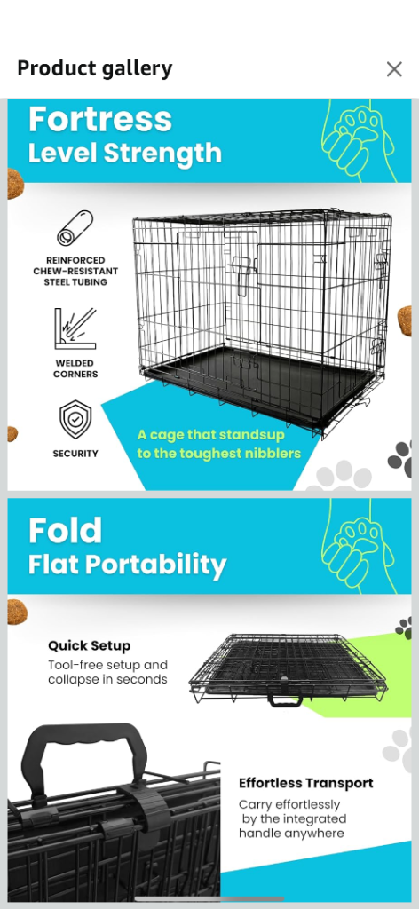 New Dog crate Large