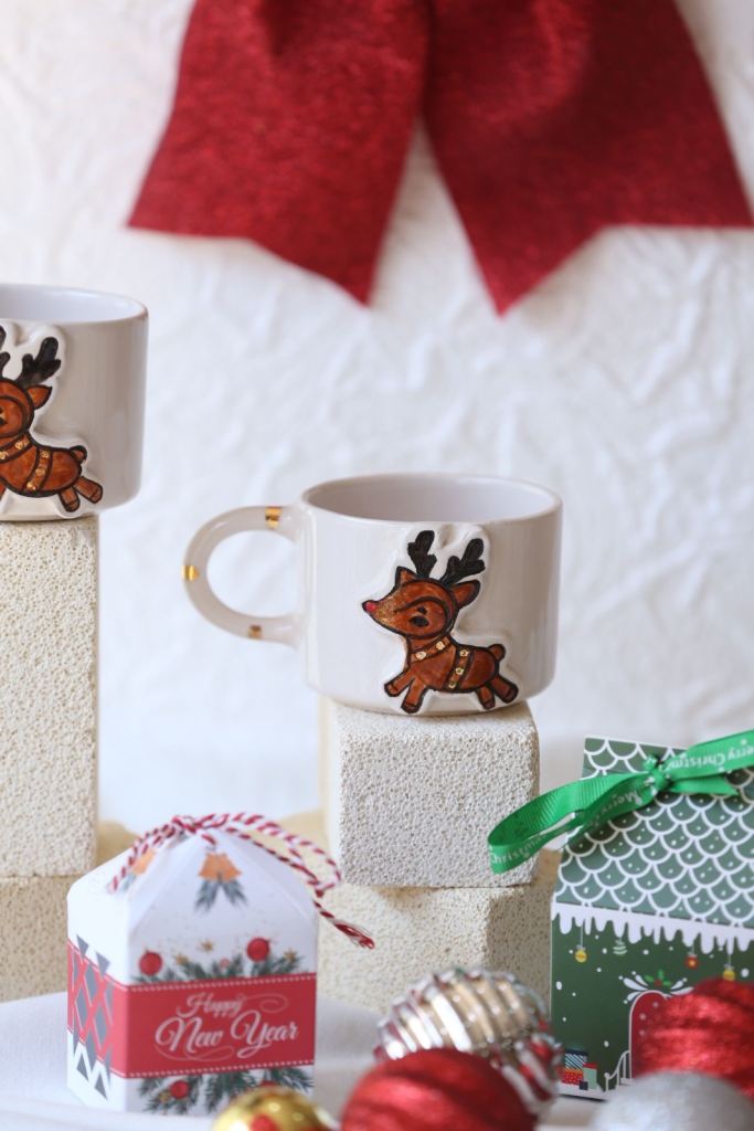 Hand made Christmas designed special mug