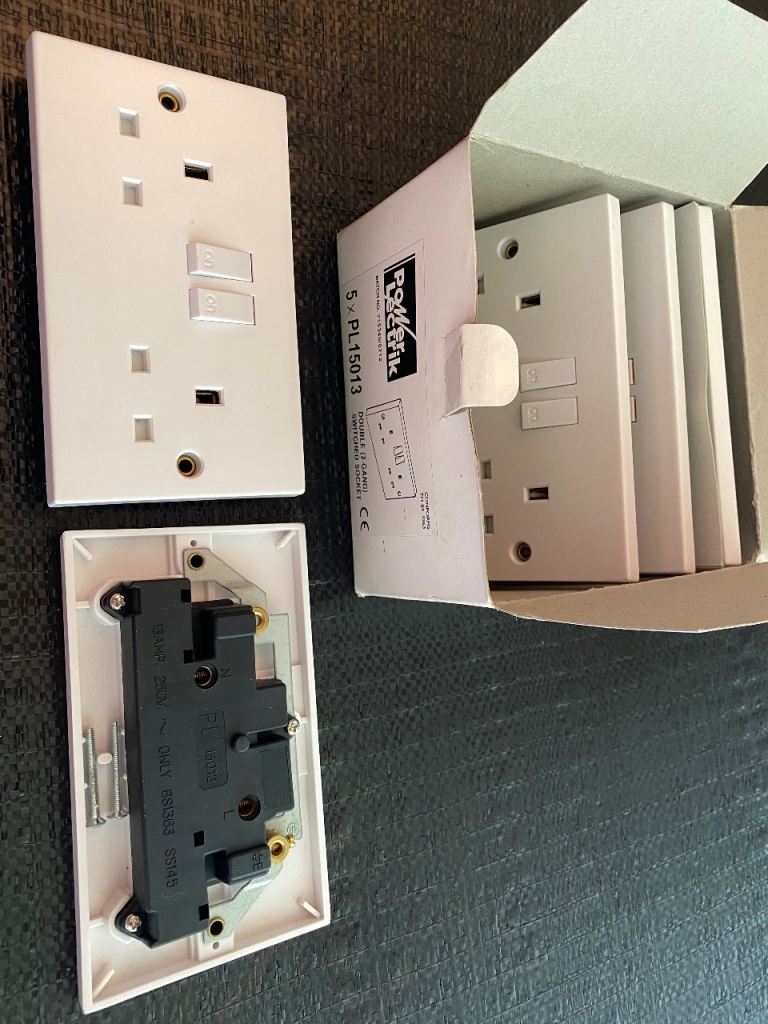 Plug sockets double x5 white New