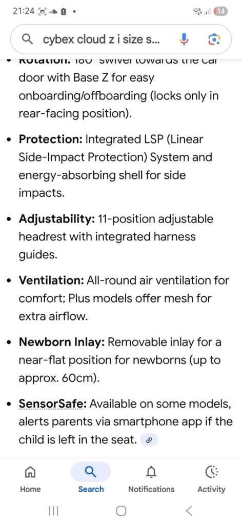 Cybex car seats and 360 isofix bases