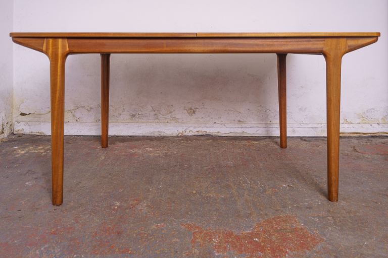 McIntosh mid-century teak double extending dining table with 6 chairs 