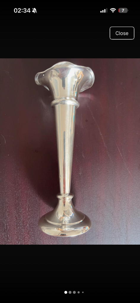 Silver Bud Vase – Good Condition, Hallmarked