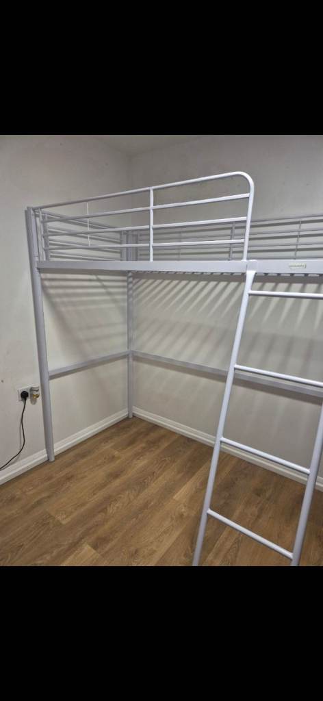 Argos Riley High Sleeper White Metal Single