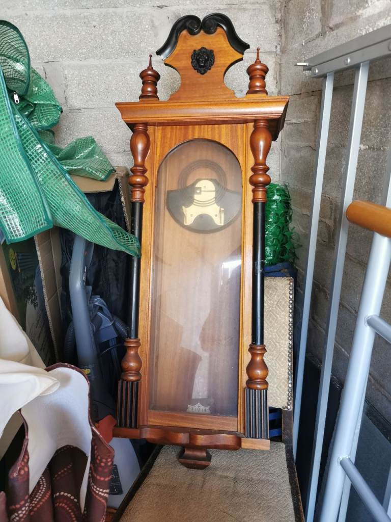 Pendulum wooden case wall clock