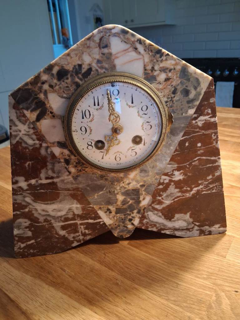 Antique French marble 8 day clock .not working