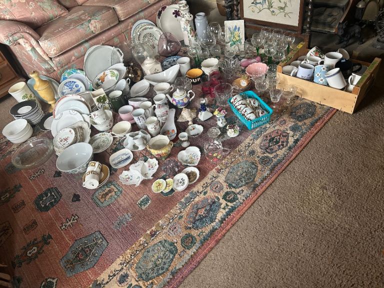 Large assortment of china and glass 