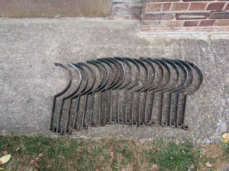 Metal Gutter Brackets – Set of 15, Used Condition