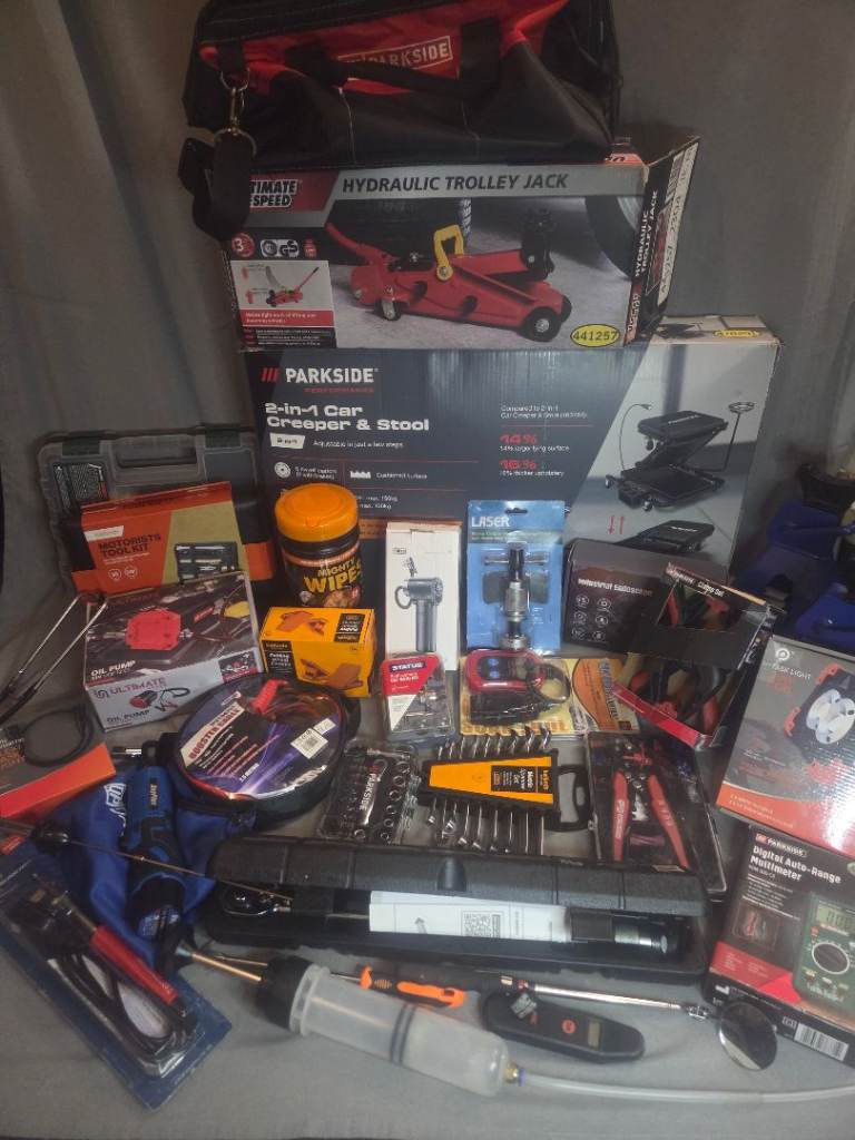 DIY Car Mechanic Starter kit - halfords parkside tools equipment