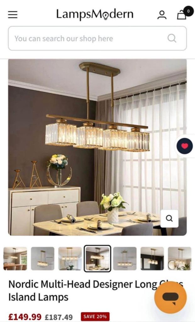 image for Nordic Multi-Head Designer Long Glass Island Lamps