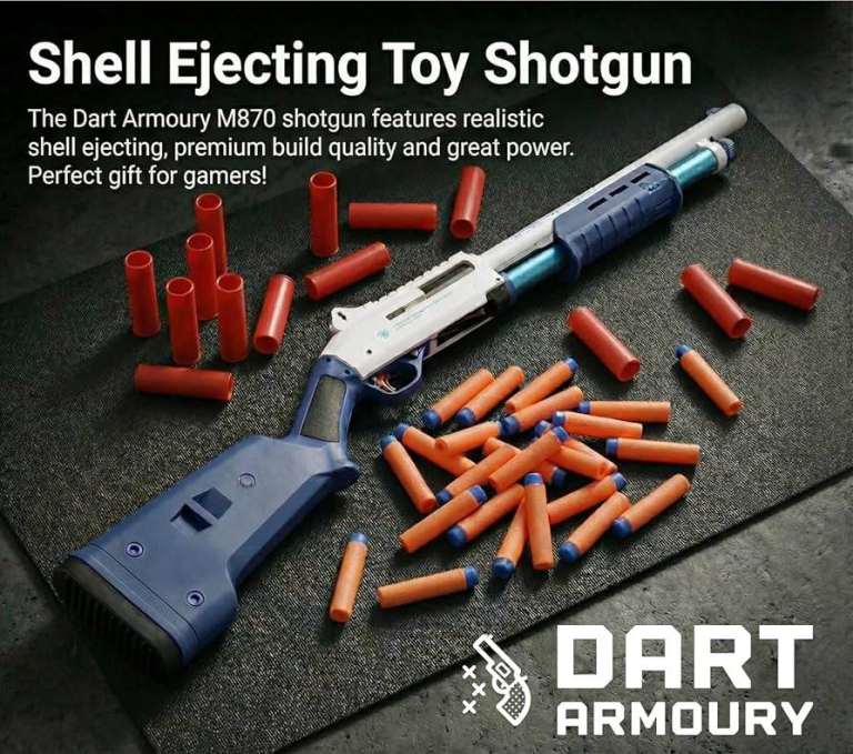 Shell Ejecting Toy Shotgun with Foam Darts