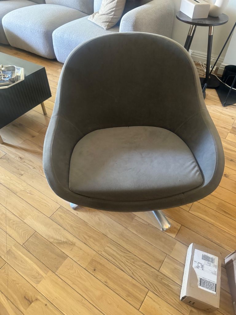 Bo concept Grey Swivel Accent Chair - Good Condition