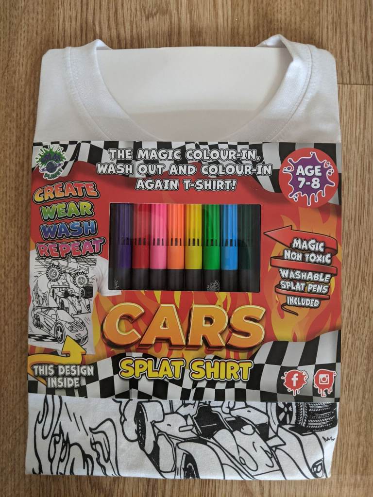 Kids Colour In Cars T-shirt