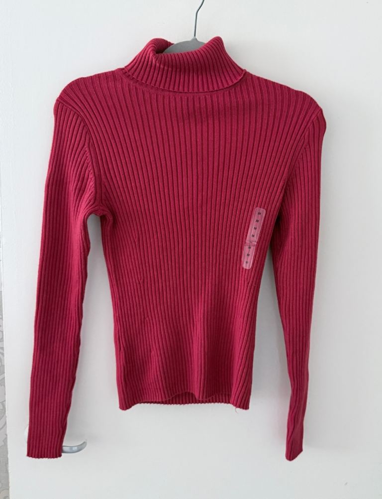 Gap Pointelle Turtle Neck Jumper Size M