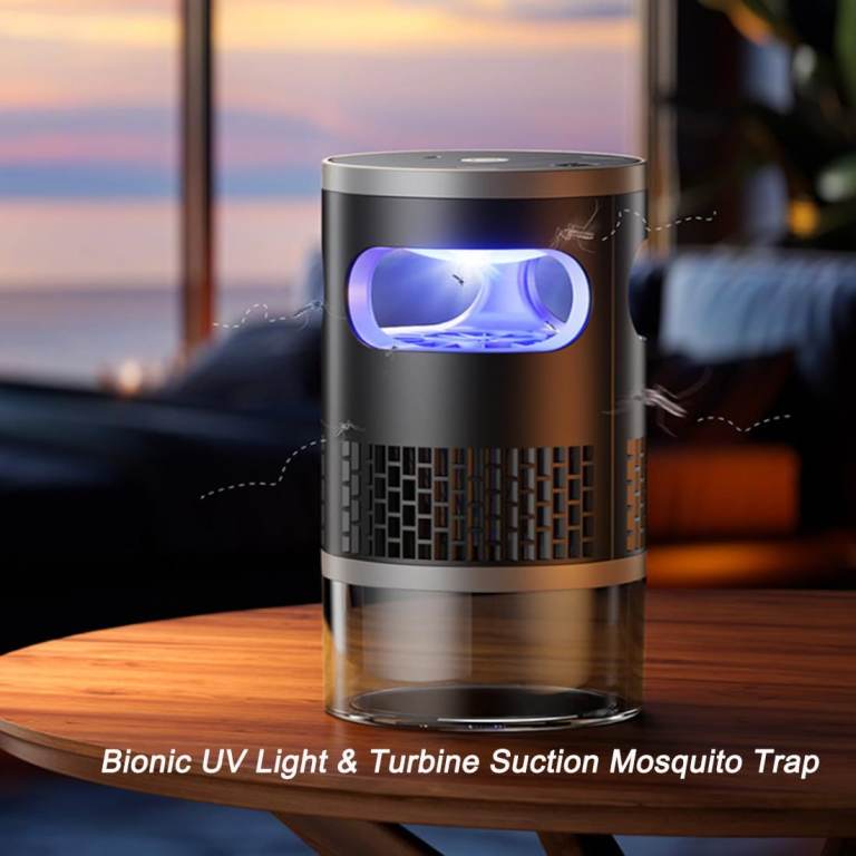 360° Mosquito and Fly Trap Rechargeable Bionic UV Suction with Night light