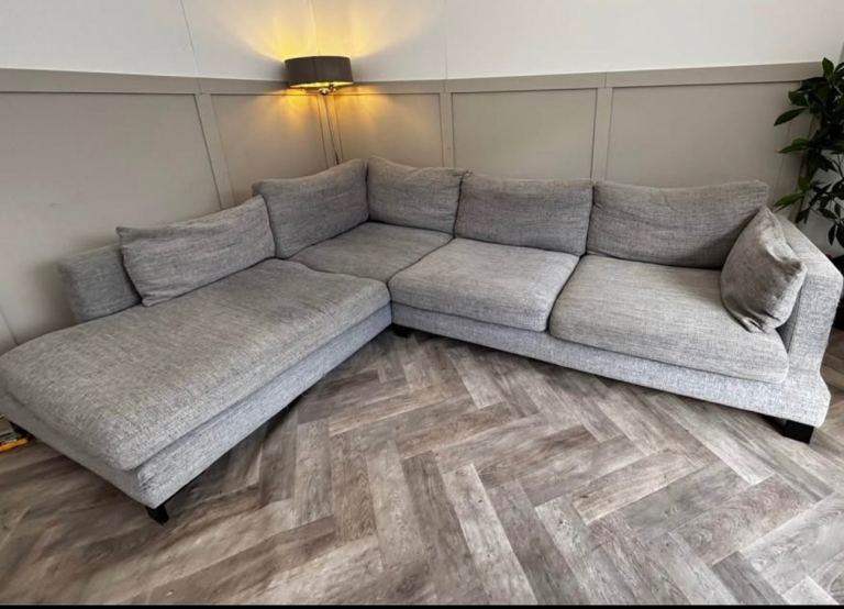 Large grey L shape sofa DELIVERY AVAILABLE
