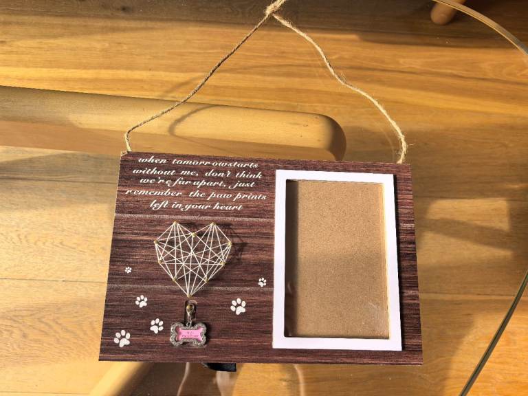 Pet Memorial Shadow Box | Heart String Art Keepsake Frame | Beautiful Tribute