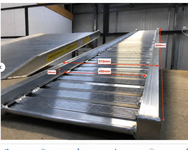 H72/28BL New Heavy Duty Aluminium Loading Ramps Pair (510mmx2800mmx1350kg)