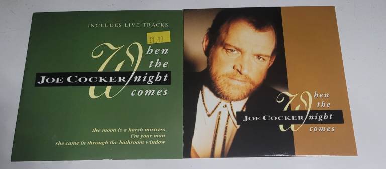 2x JOE COCKER 'WHEN THE NIGHT COMES' MAXI CD1 & CD2 SINGLES (8 TRACKS, 35 MINS) aa23