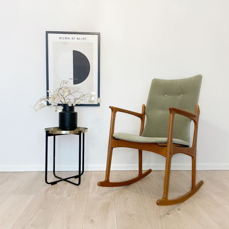 Danish mid century rocking chair by Vamtrup Stolefabrik