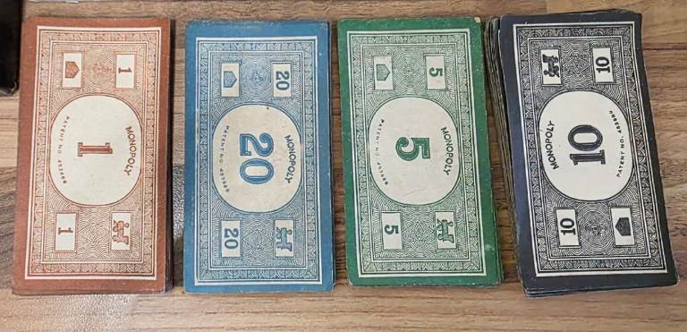 Early WW2 Monopoly Board Money