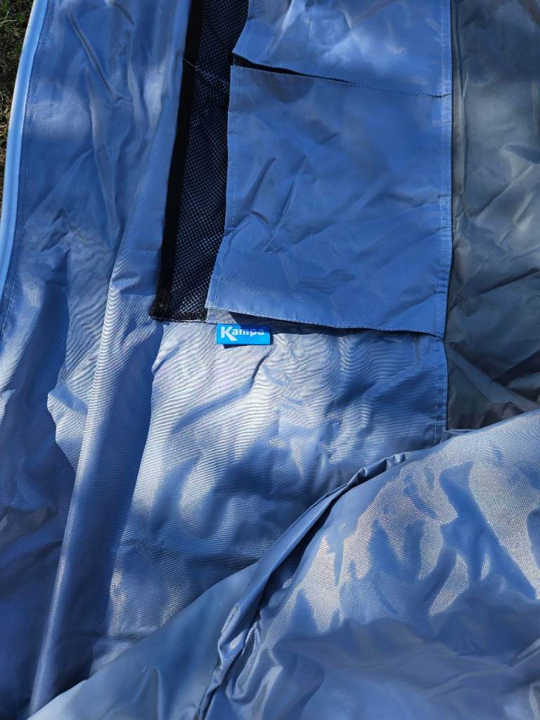 Twin axle awning skirt