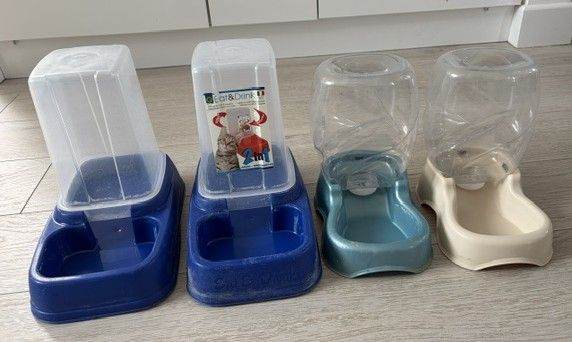 Free - 4 Dog and Cat Water Feeders