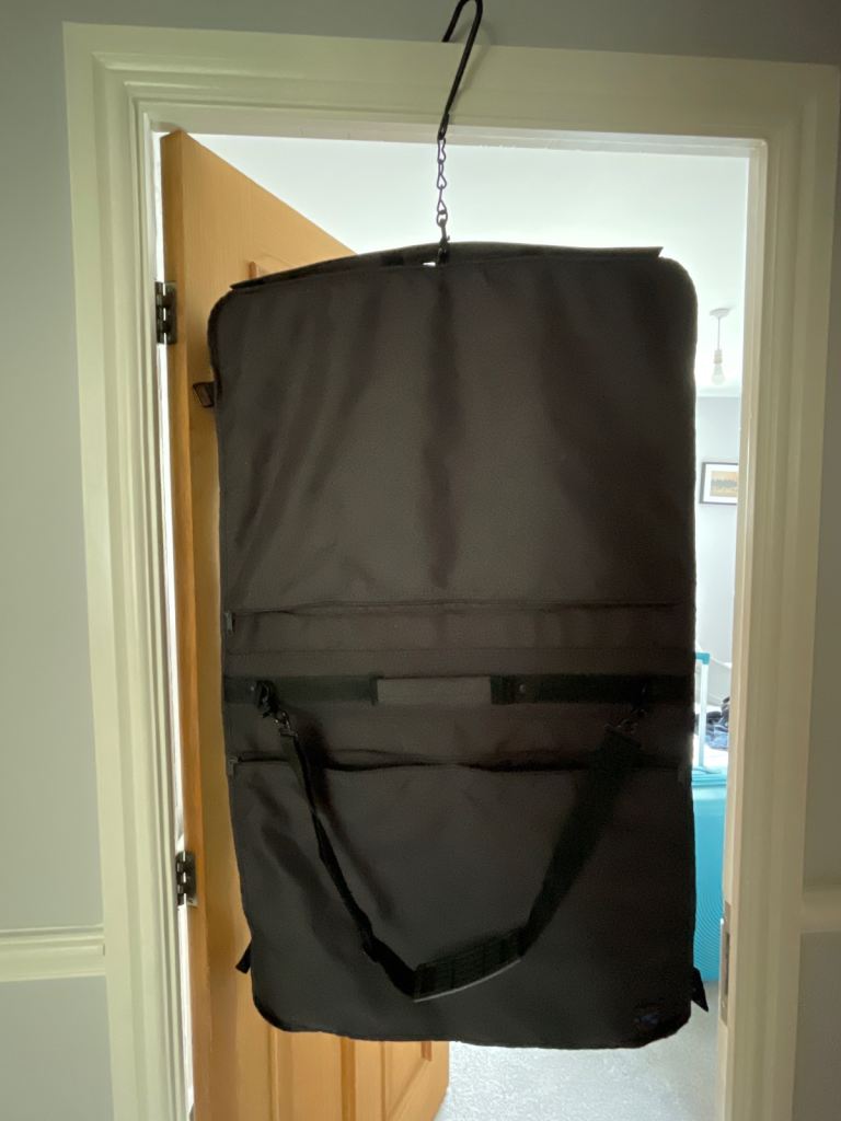Black Fabric Hanging Garment Bag – Good Condition