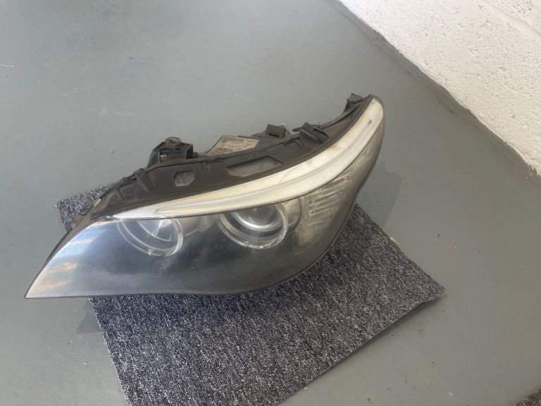 BMW E60 E61 5 Series Left N/S Headlight Halogen Hella Genuine (2003-2010)