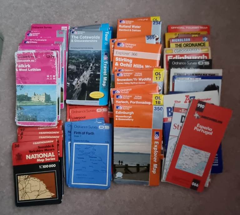 Job lot of 55 maps 