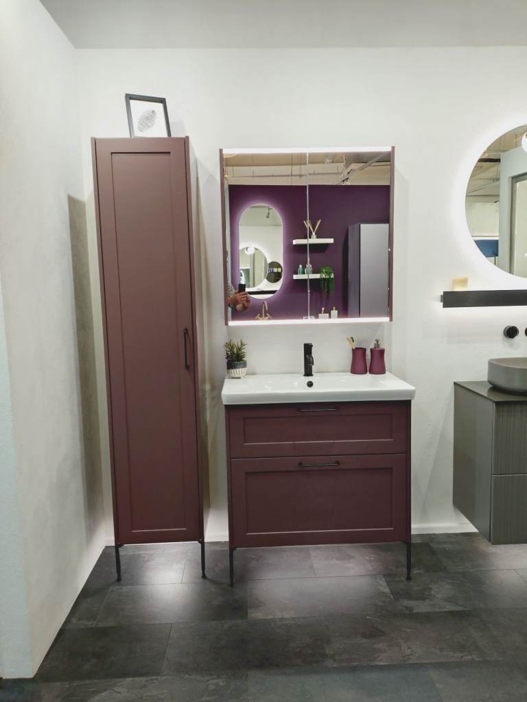 Dansani Luna 80cm Vanity Set Chalky Plum *Manufacturers Ex-display* rrp £6794