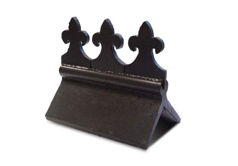Roof ridge tiles. Decorative. Black ceramic 21 and 1/2