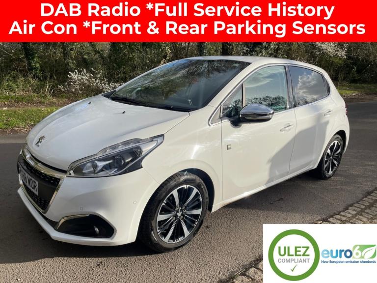2018 Peugeot 208 1.2PureTech 110 Tech Edition 5 Door Hatchback In White HATCHBACK Petrol Manual
