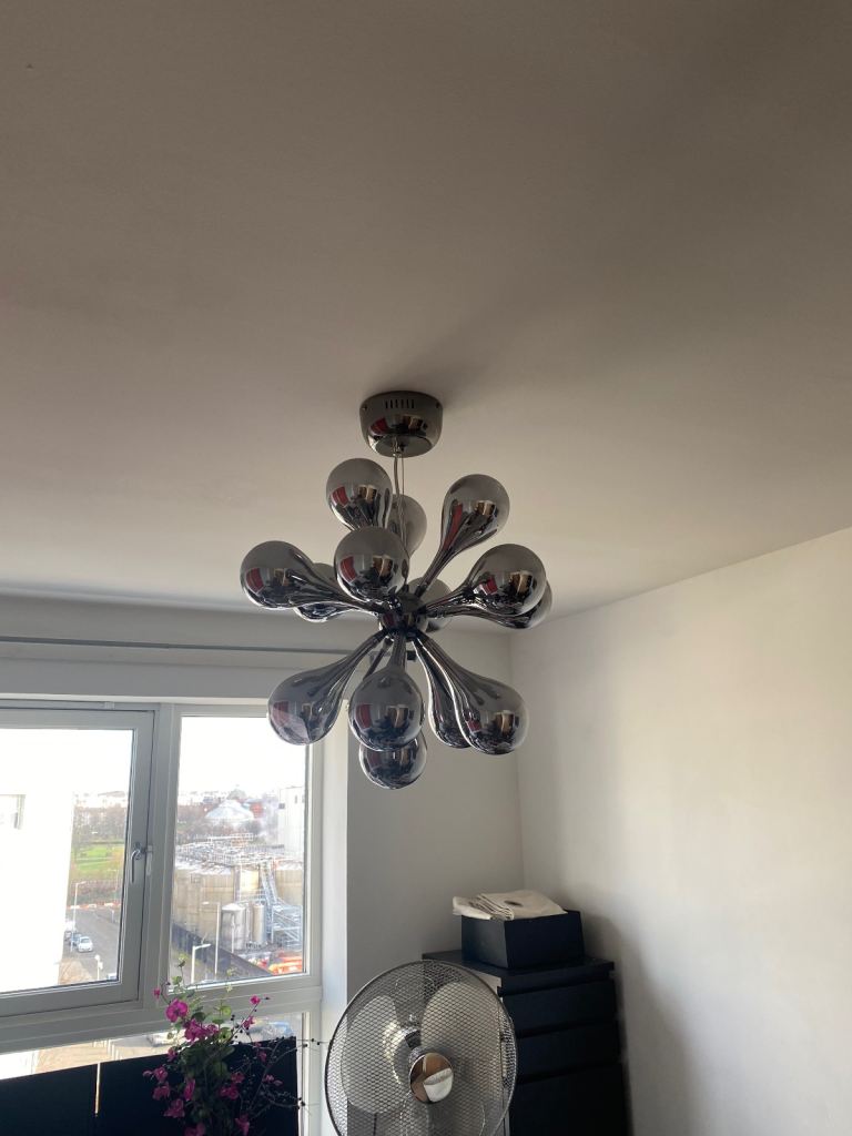 New Large Glass Ceiling pendant Light - brand new in box 