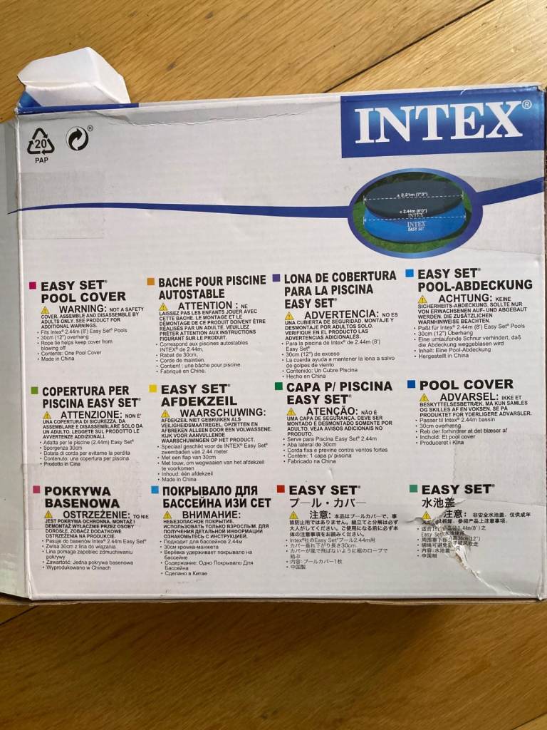 Intex Round Garden Pool Cover for 2.44m (8ft)