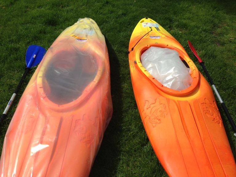 Pyranha Master TG Kayaks with Paddles – Good Condition