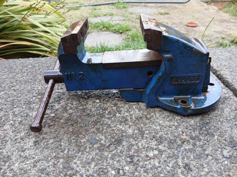 Record No 2 Bench Vice – Blue, Good Condition
