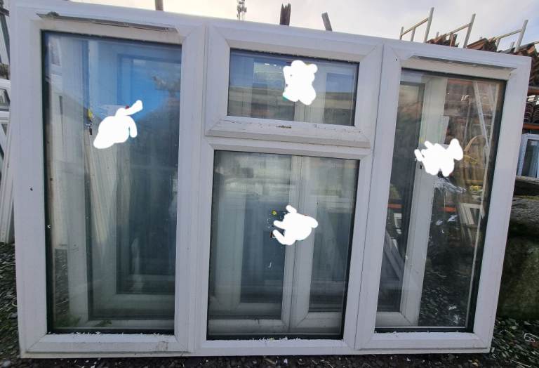 New UPVC Double Glazed White Window 1830mm W x 1205mm H #116