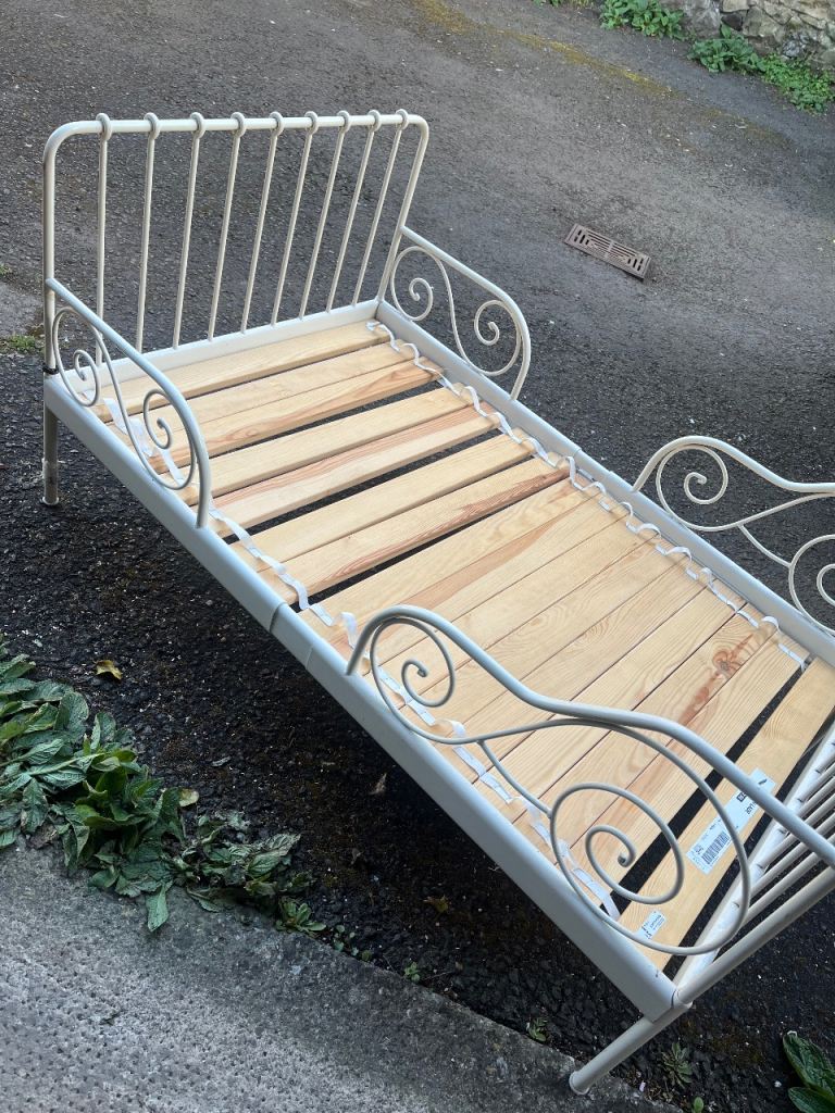 Child Bed (IKEA) metal / extendable with slats