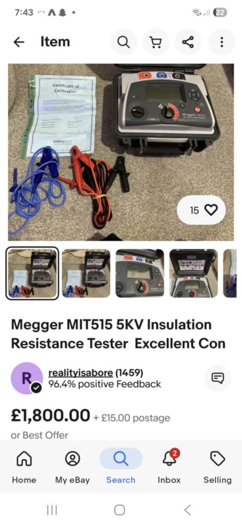 Megger tester MIT515 5KV 