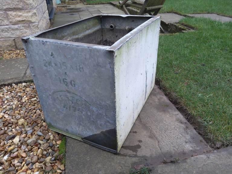 Galvanised water tank