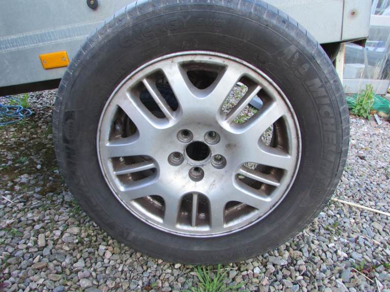 4 x Good Condition 5-Stud Alloy Wheels with Michelin Green 215/60R16 Tyres attached