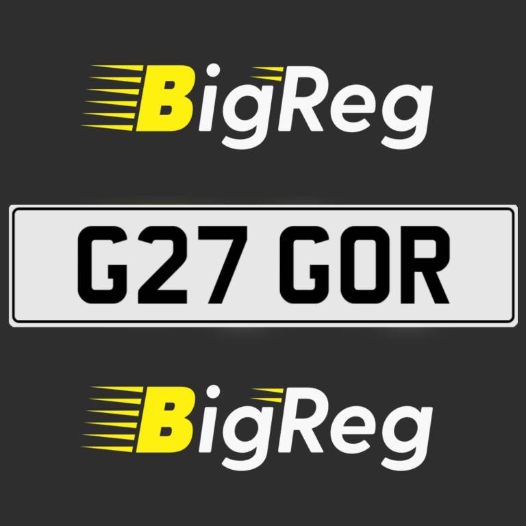 G27 GOR GREGOR GREG PRIVATE PERSONAL REGISTRATION CHERISHED CAR NUMBER PLATE