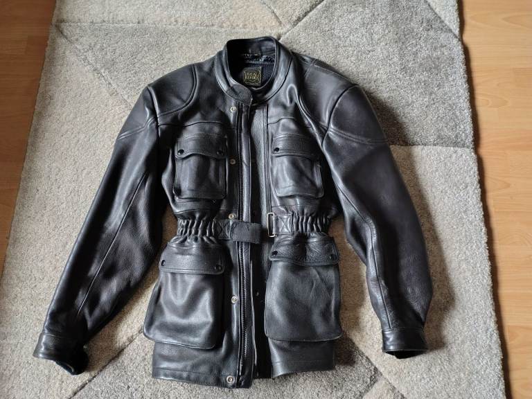 LEATHER MOTORBIKE COAT