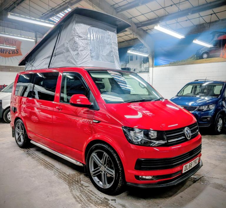 VW T6 T28 150BHP HIGHLINE POP-TOP 4 BERTH CAMPERVAN, STUNNING THROUGHOUT