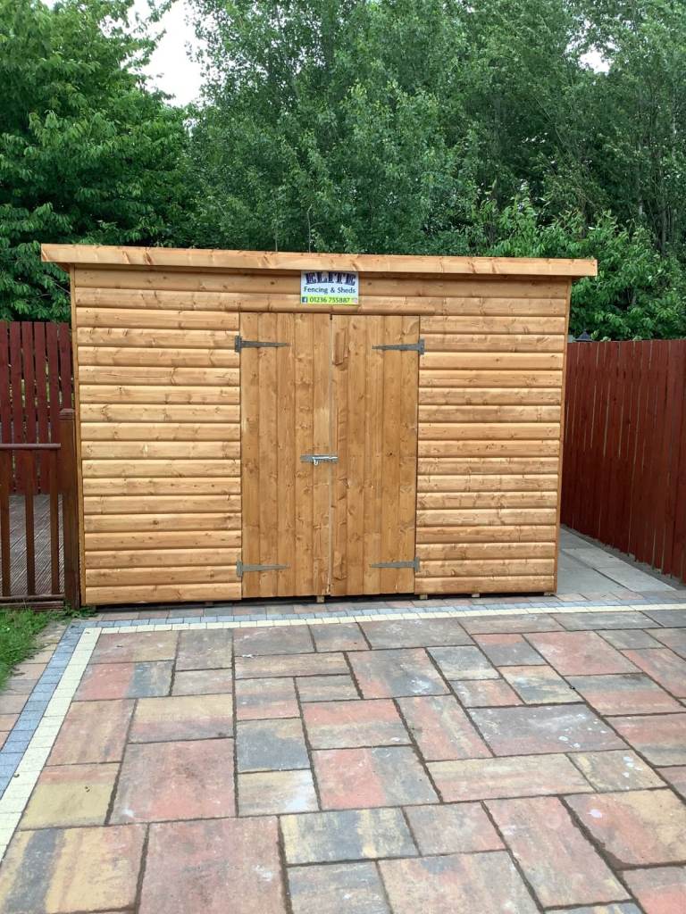 10X10 Heavy Duty pent 20mm Log effect 