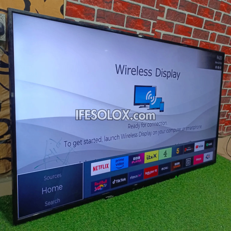 Large Smart TV with Wireless Display Functionality