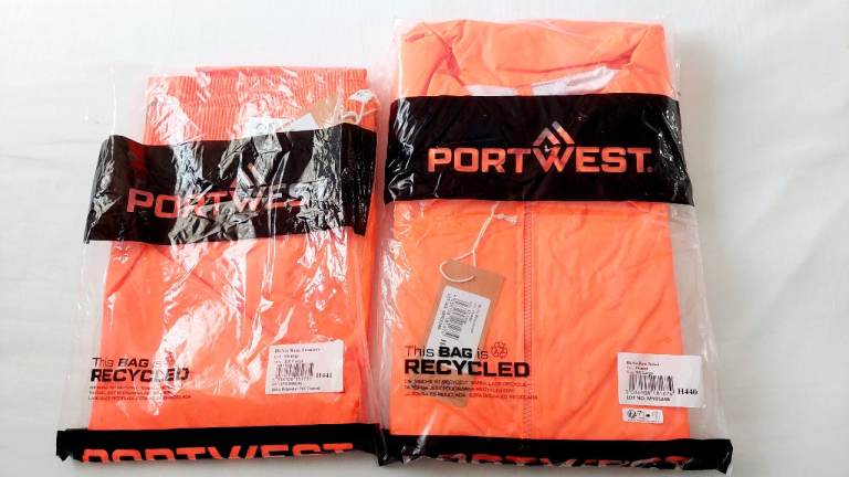 Portwest Hi-Vis Rain Jacket & Trousers – Orange, New, XXL