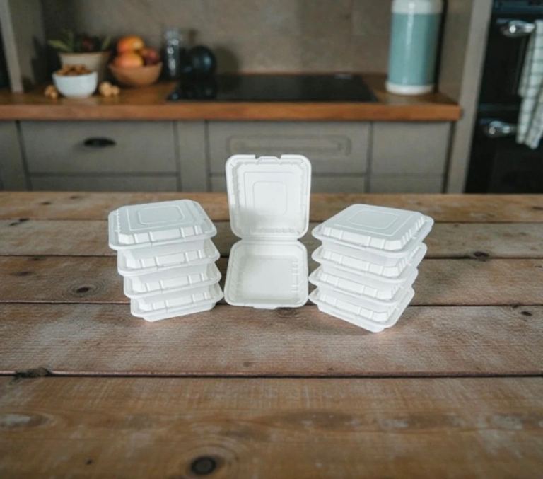 Compostable Food Containers 9×9″ £2 per Pack (20 Boxes) Multiple Available